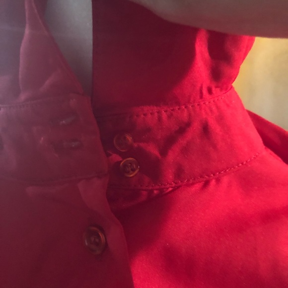 Vintage Lady Arrow Red Secretary Top Sz 12 Small - Picture 6 of 7